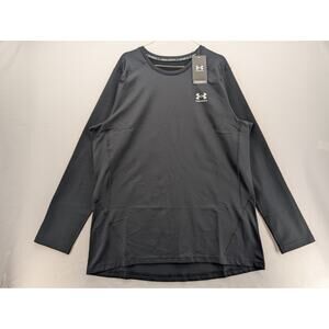 NWT Under Armour ColdGear Fitted Men's Crew in Black size 2XL